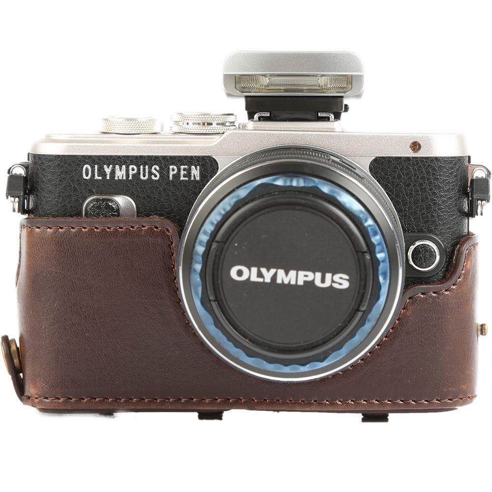MegaGear MG918 Ever Ready Leather Case with Bottom Opening for Olympus PEN E-PL8