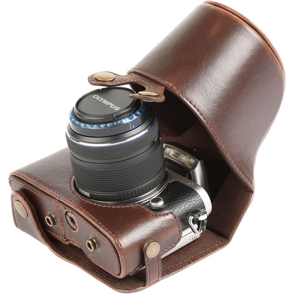 MegaGear MG918 Ever Ready Leather Case with Bottom Opening for Olympus PEN E-PL8