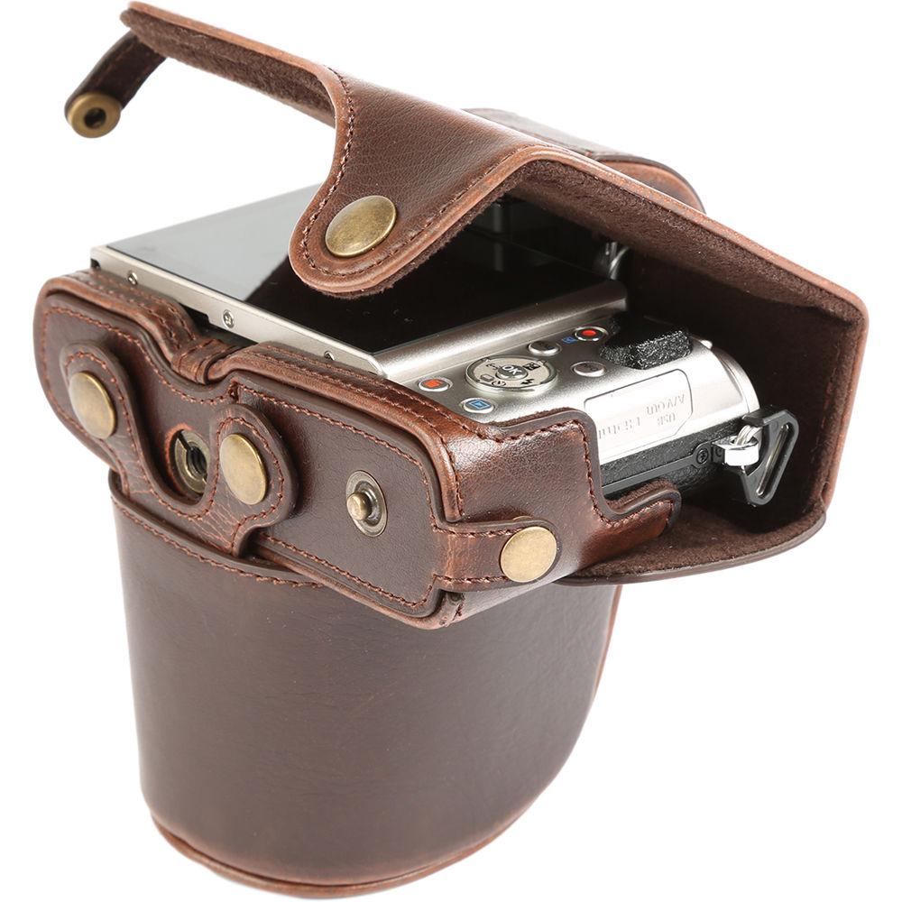 MegaGear MG918 Ever Ready Leather Case with Bottom Opening for Olympus PEN E-PL8