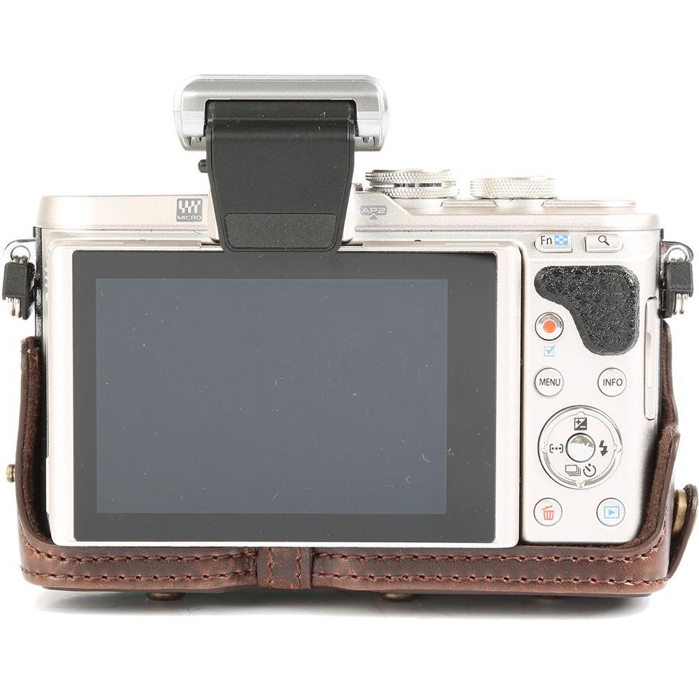 MegaGear MG918 Ever Ready Leather Case with Bottom Opening for Olympus PEN E-PL8