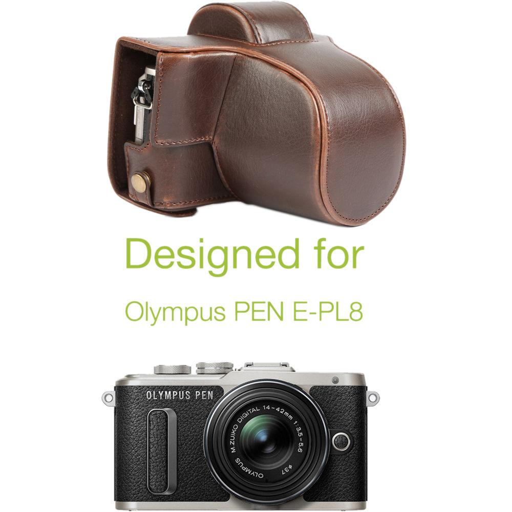 MegaGear MG918 Ever Ready Leather Case with Bottom Opening for Olympus PEN E-PL8