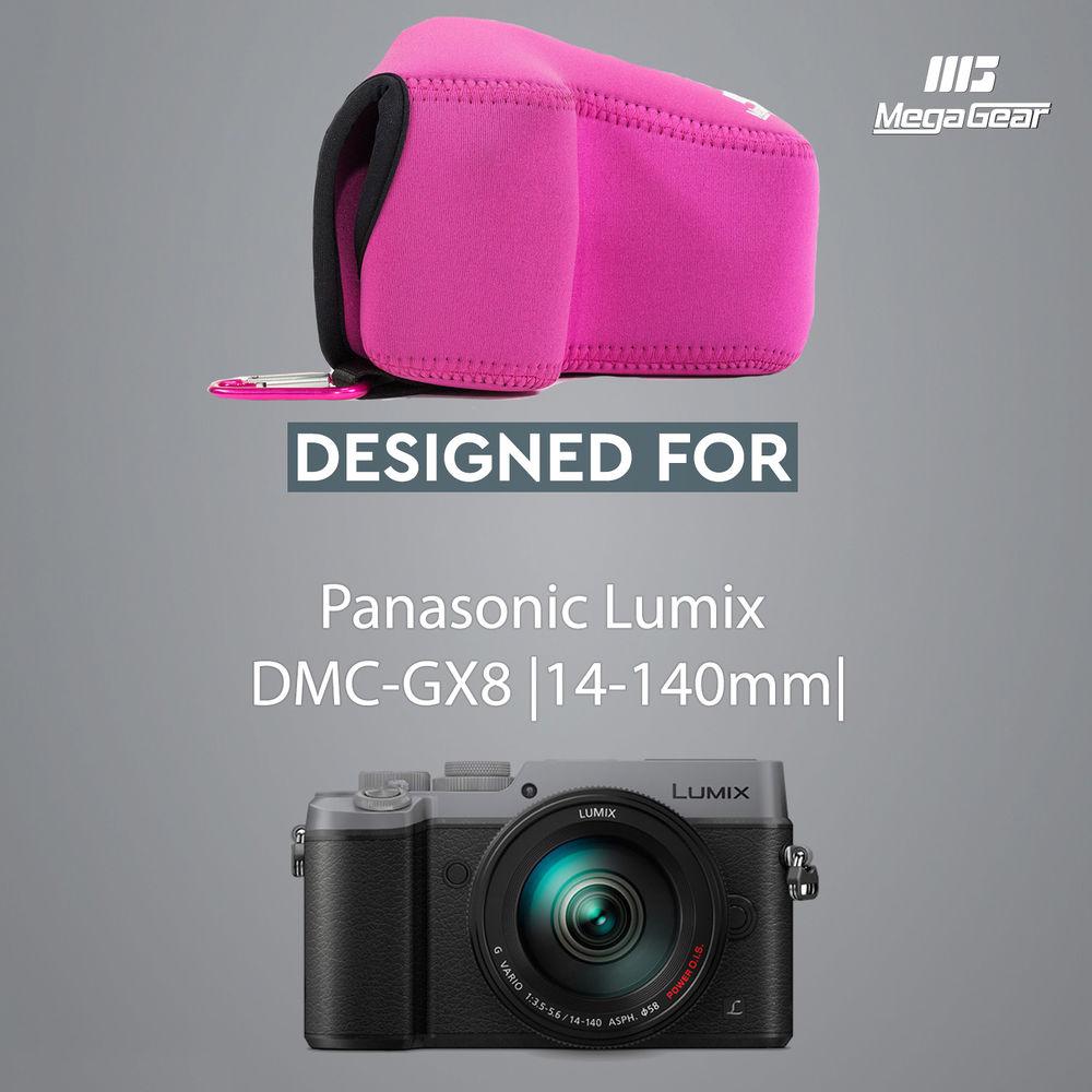 MegaGear Ultra-Light Neoprene Case for Panasonic Lumix DMC-GX8 with 14-140mm
