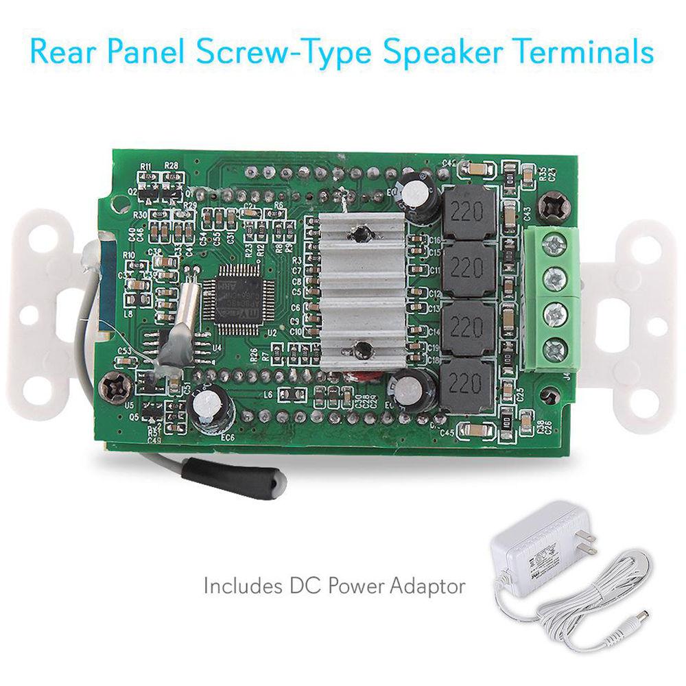 Pyle Pro In-Wall Wi-Fi Wireless Audio Control and Bluetooth Wall Plate Switch Receiver