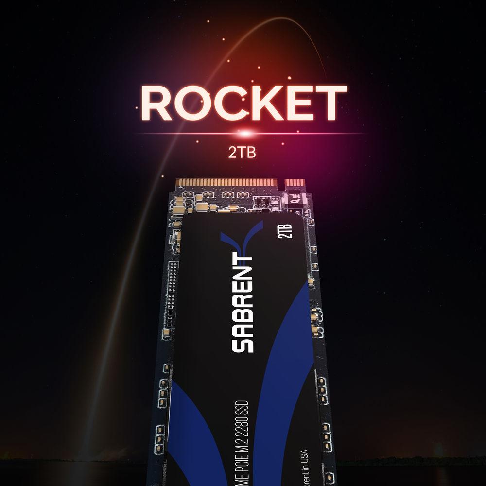 Sabrent 2TB ROCKET NVMe PCIe M.2 2280 Internal High Performance SSD