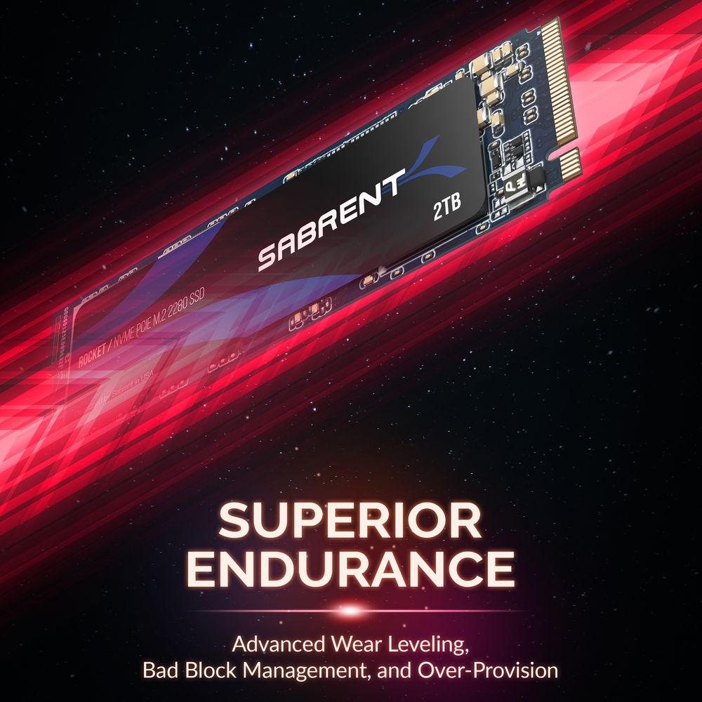Sabrent 2TB ROCKET NVMe PCIe M.2 2280 Internal High Performance SSD