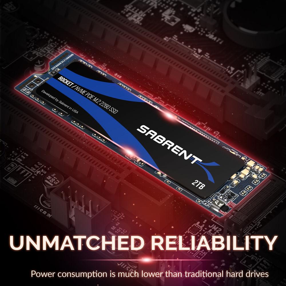 Sabrent 2TB ROCKET NVMe PCIe M.2 2280 Internal High Performance SSD