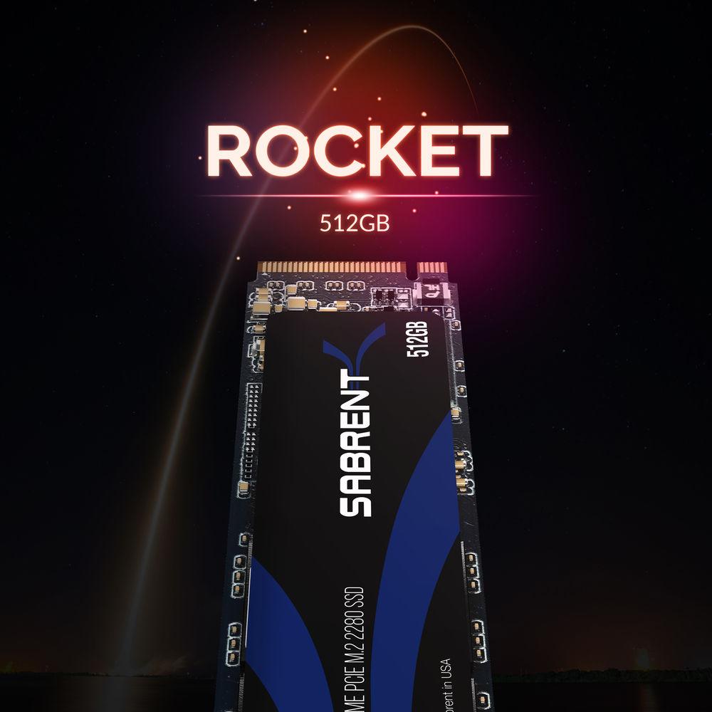 Sabrent 512GB ROCKET NVMe PCIe M.2 2280 Internal High Performance SSD