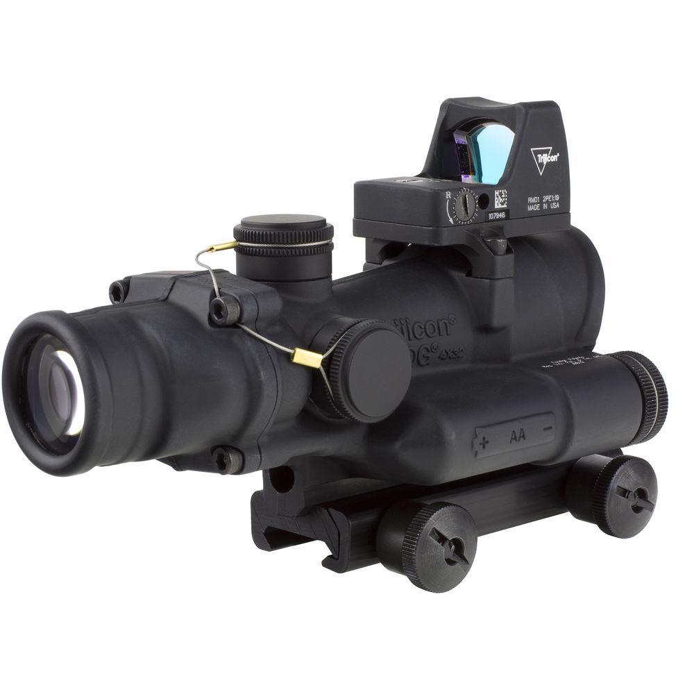 Trijicon 4x32 ACOG LED Illuminated Scope and 3.25 MOA Red Dot Type 2 LED RM01 Sight Kit