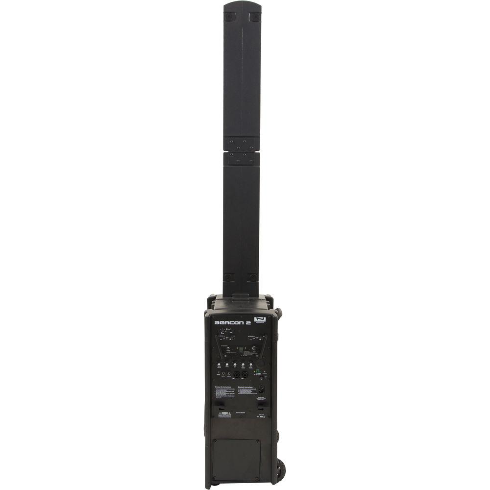 Anchor Audio BEA2-RU4 Beacon 2 Portable Line Array Tower with Bluetooth, AIR Receiver & Two Dual Mic Receivers