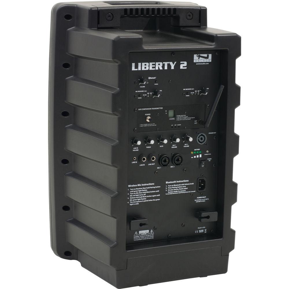 Anchor Audio LIB2-XU4 Liberty 2 Portable PA System with Bluetooth, AIR Transmitter & Two Dual Mic Receivers