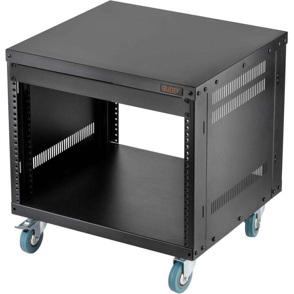 Auray ERS- 8U Steel Equipment Rack with 3" Casters