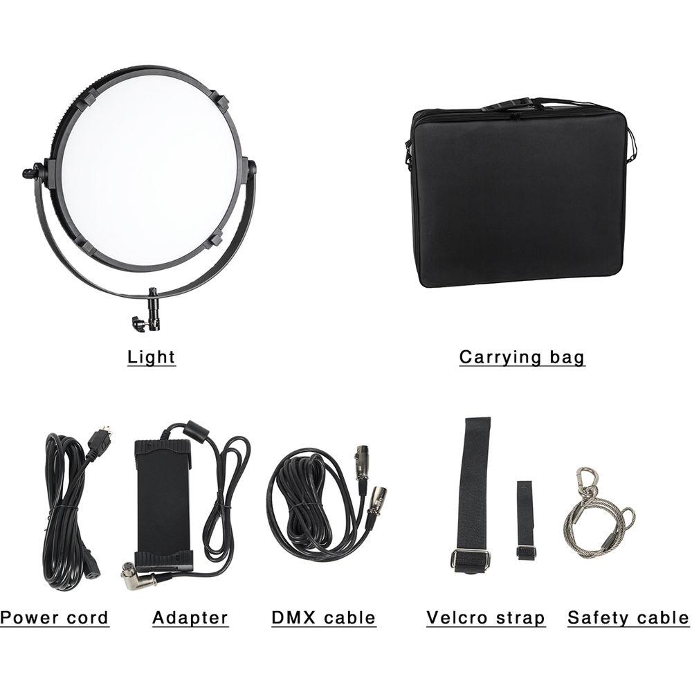 CAME-TV L2500S High CRI Bi-Color SMD LED Round Panel 2-Light Kit