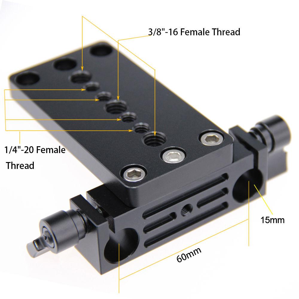 CAMVATE Tripod Mounting Plate Railblock for 15mm LWS Rods