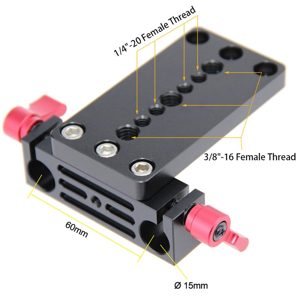 CAMVATE Tripod Mounting Plate Railblock for 15mm LWS Rods