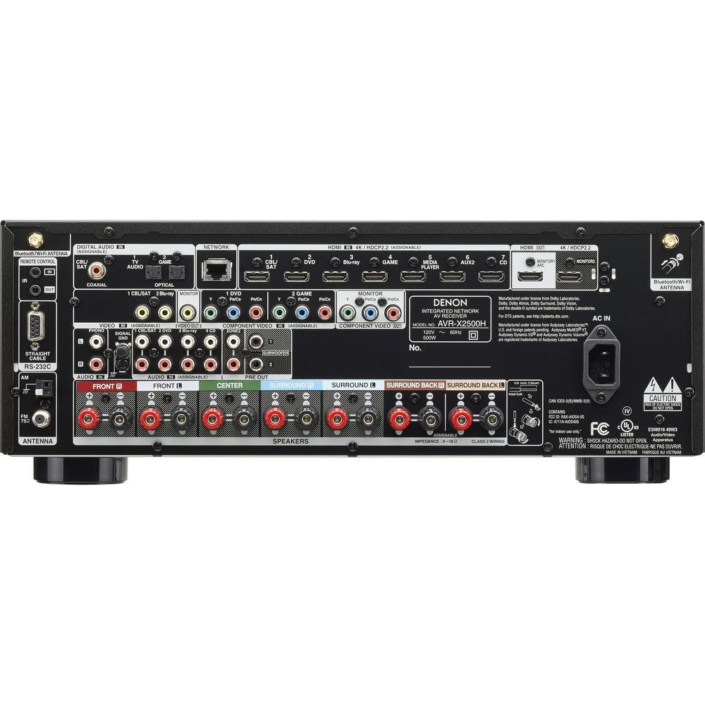 Denon AVR-X2500H 7.2-Channel Network A V Receiver