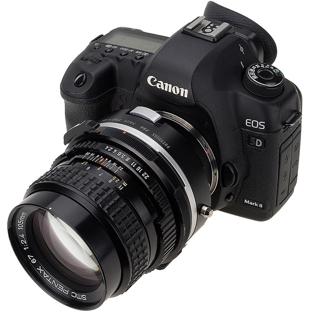 FotodioX Pro Shift Mount Adapter for Pentax 67 Lens to Canon EOS Camera