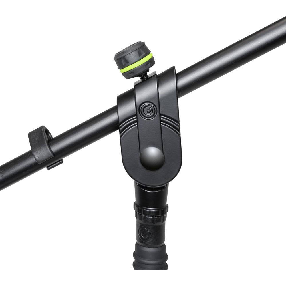 Gravity Stands Microphone Stand with Round Base and 2-Point Adjustment Telescoping Boom