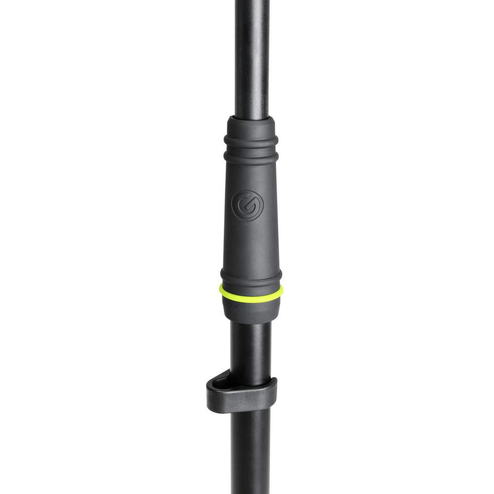 Gravity Stands Microphone Stand with Round Base and 2-Point Adjustment Telescoping Boom