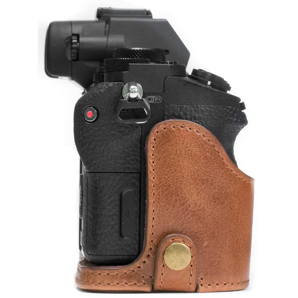 MegaGear Ever Ready Half-Bottom Protective Leather Case for Sony Alpha A7S II, A7R II, A7 II