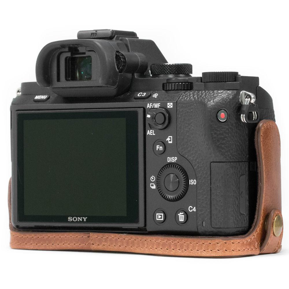 MegaGear Ever Ready Half-Bottom Protective Leather Case for Sony Alpha A7S II, A7R II, A7 II