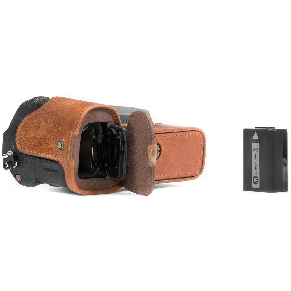 MegaGear Ever Ready Half-Bottom Protective Leather Case for Sony Alpha A7S II, A7R II, A7 II