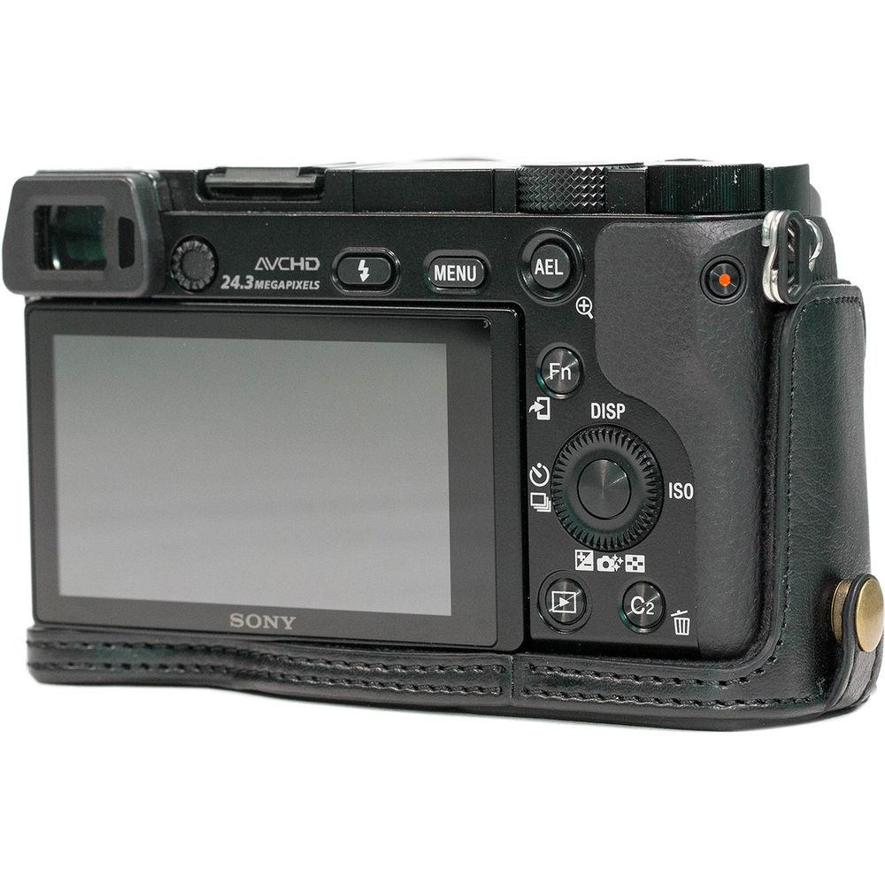 MegaGear Ever Ready Leather Half-Bottom Camera Case for Sony Alpha a5100