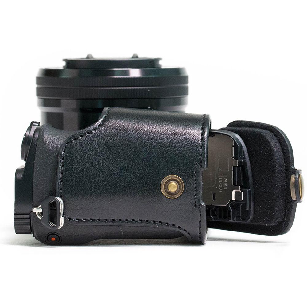 MegaGear Ever Ready Leather Half-Bottom Camera Case for Sony Alpha a5100