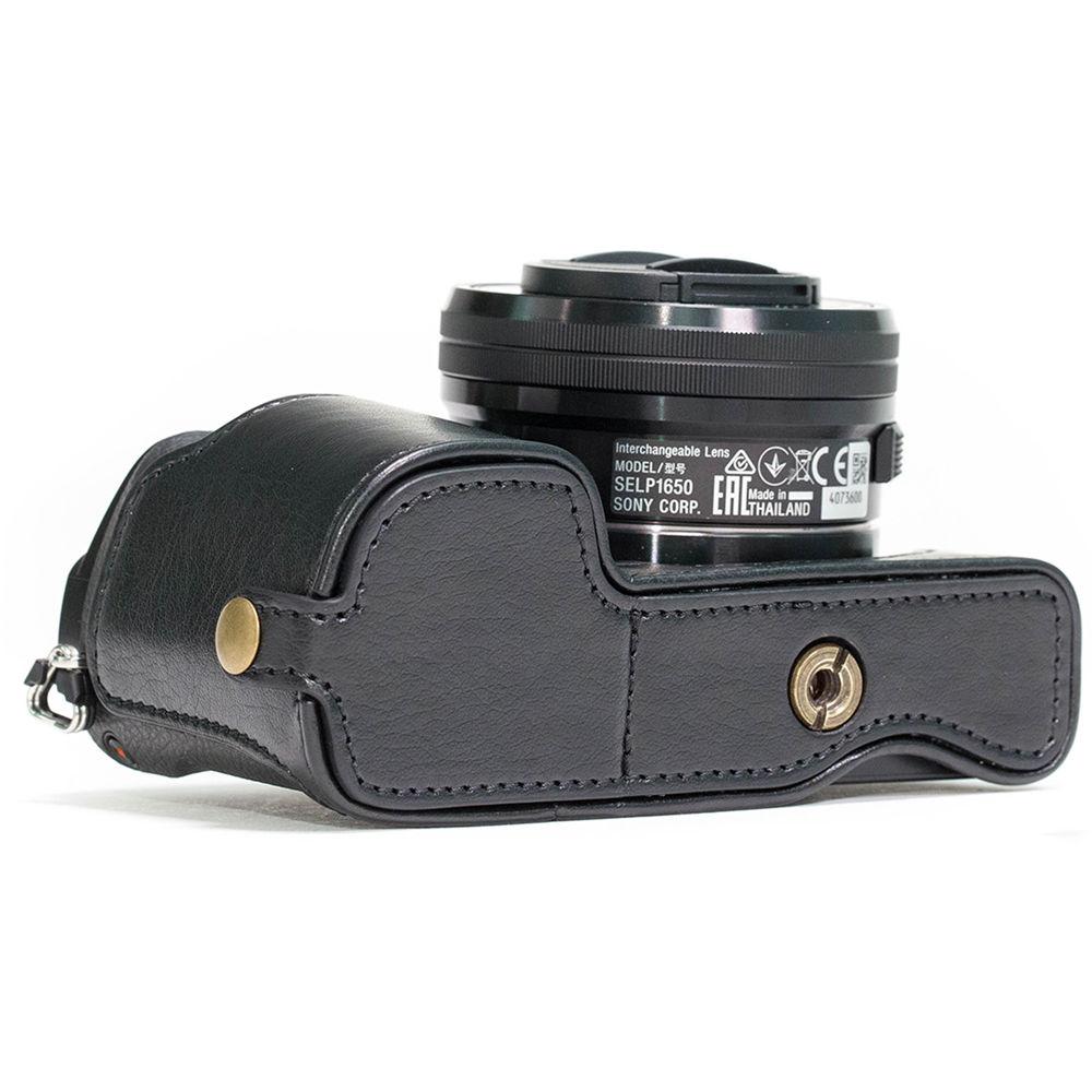 MegaGear Ever Ready Leather Half-Bottom Camera Case for Sony Alpha a5100