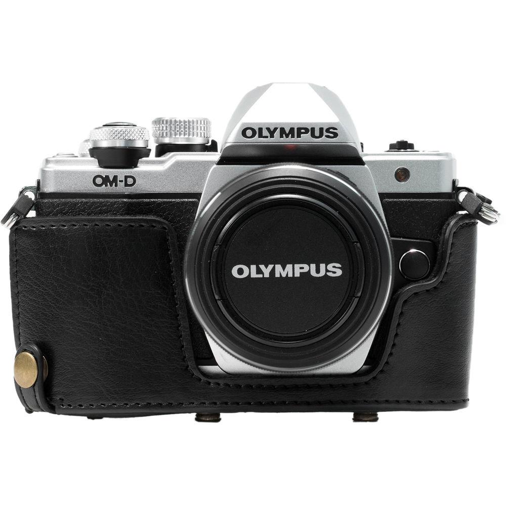MegaGear Ever Ready PU Leather Case and Strap for Olympus OM-D E-M10 Mark II with 14-42mm Lens