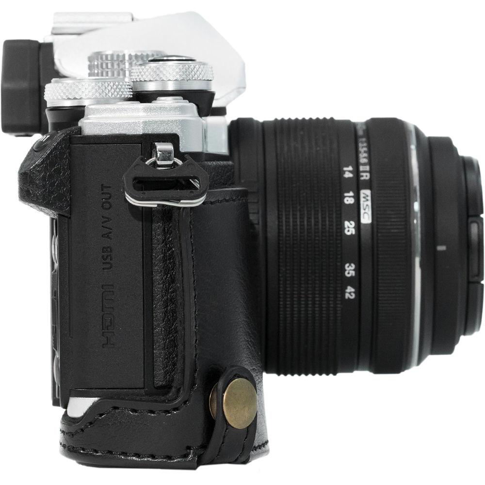 MegaGear Ever Ready PU Leather Case and Strap for Olympus OM-D E-M10 Mark II with 14-42mm Lens