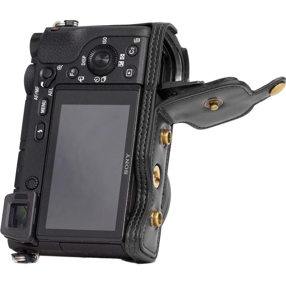 MegaGear MG984 Ever Ready Leather Case with Bottom Opening for Sony a6300 ILCE-6300 a6000