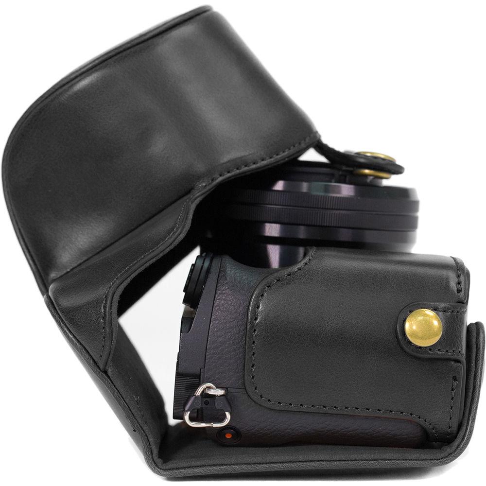 MegaGear MG984 Ever Ready Leather Case with Bottom Opening for Sony a6300 ILCE-6300 a6000
