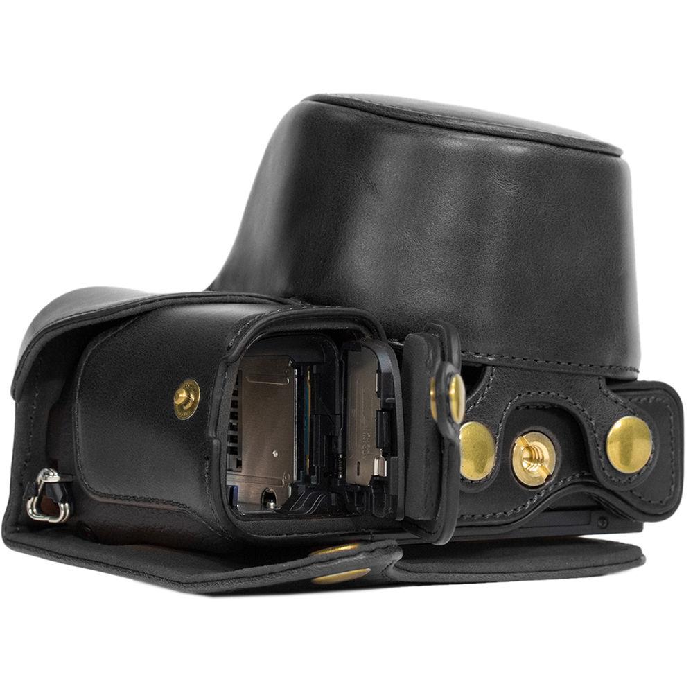 MegaGear MG984 Ever Ready Leather Case with Bottom Opening for Sony a6300 ILCE-6300 a6000