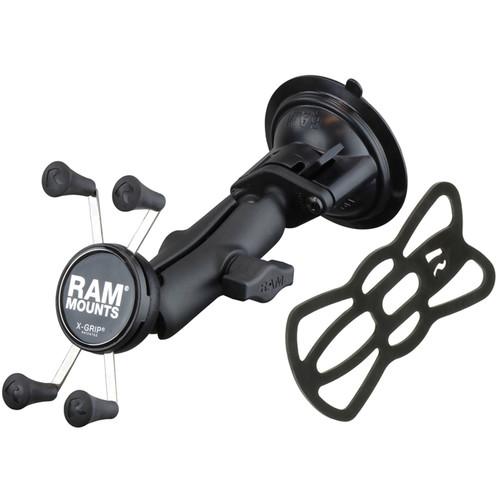 RAM MOUNTS Twist Lock Suction Cup Mount with Universal X-Grip Phone Cradle
