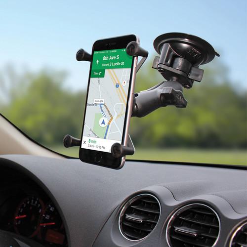 RAM MOUNTS Twist Lock Suction Cup Mount with Universal X-Grip Phone Cradle