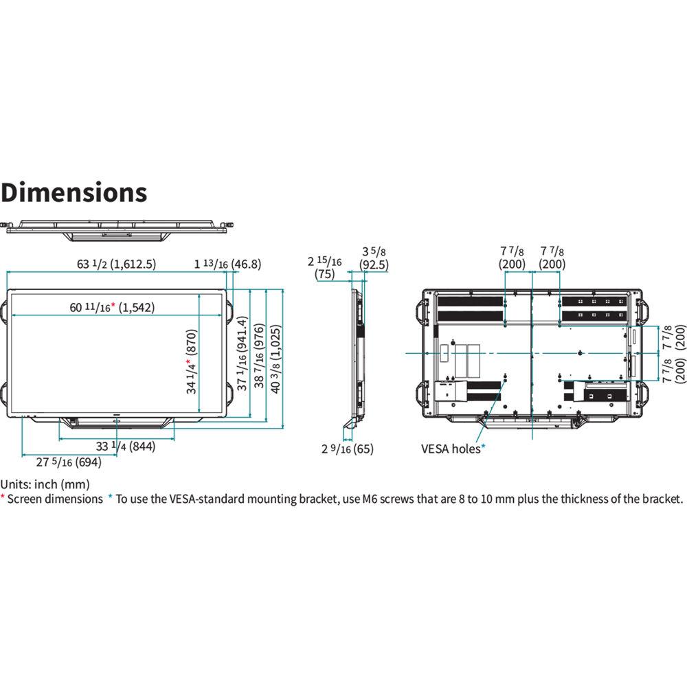 Sharp PN-L705H 70" AQUOS BOARD UHD Interactive Display System