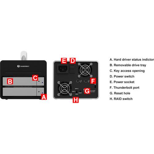 STARDOM Sohoraid DR2-TB2 2-Bay Thunderbolt 2 RAID Enclosure
