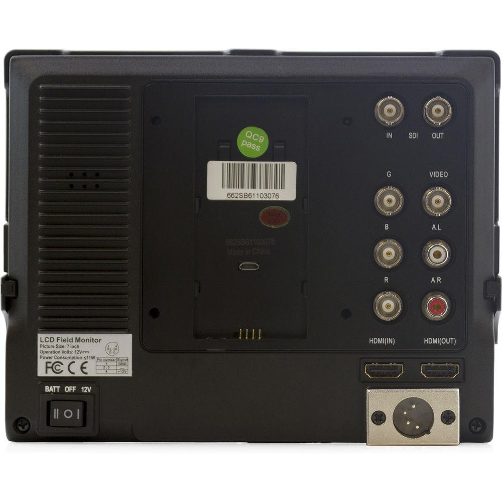 ViewZ 7" Broadcast Monitor, IPS 1280X800 Pixels, 3G-SDI In Out, HDMI In Out