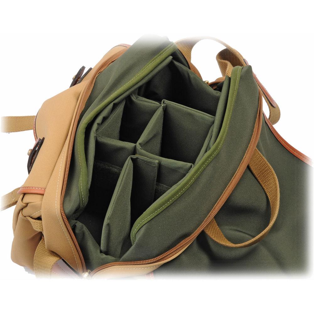 Billingham 225 Shoulder Bag Khaki with Tan Leather Trim