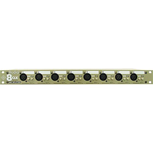 Radial Engineering 8ox-rm-r - Rack-Mount Eight-Channel, Three Way Microphone Splitter with Radial Transformers
