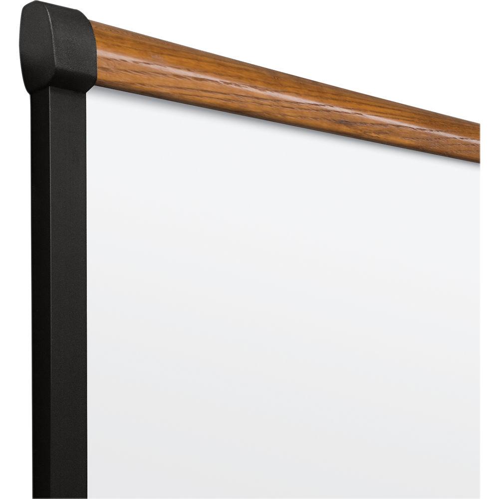 Best Rite Porcelain Steel Whiteboard with Medium Oak Origin Trim