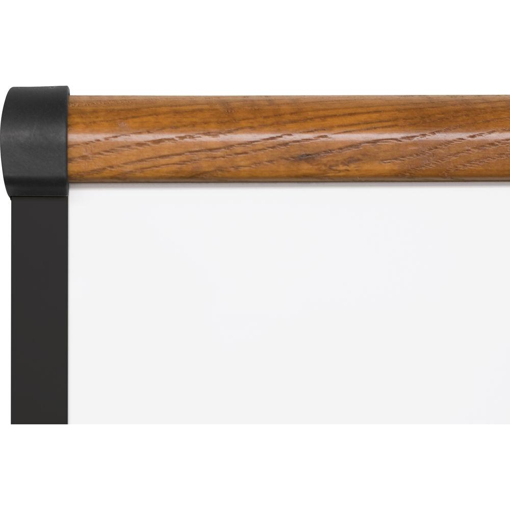 Best Rite Porcelain Steel Whiteboard with Medium Oak Origin Trim