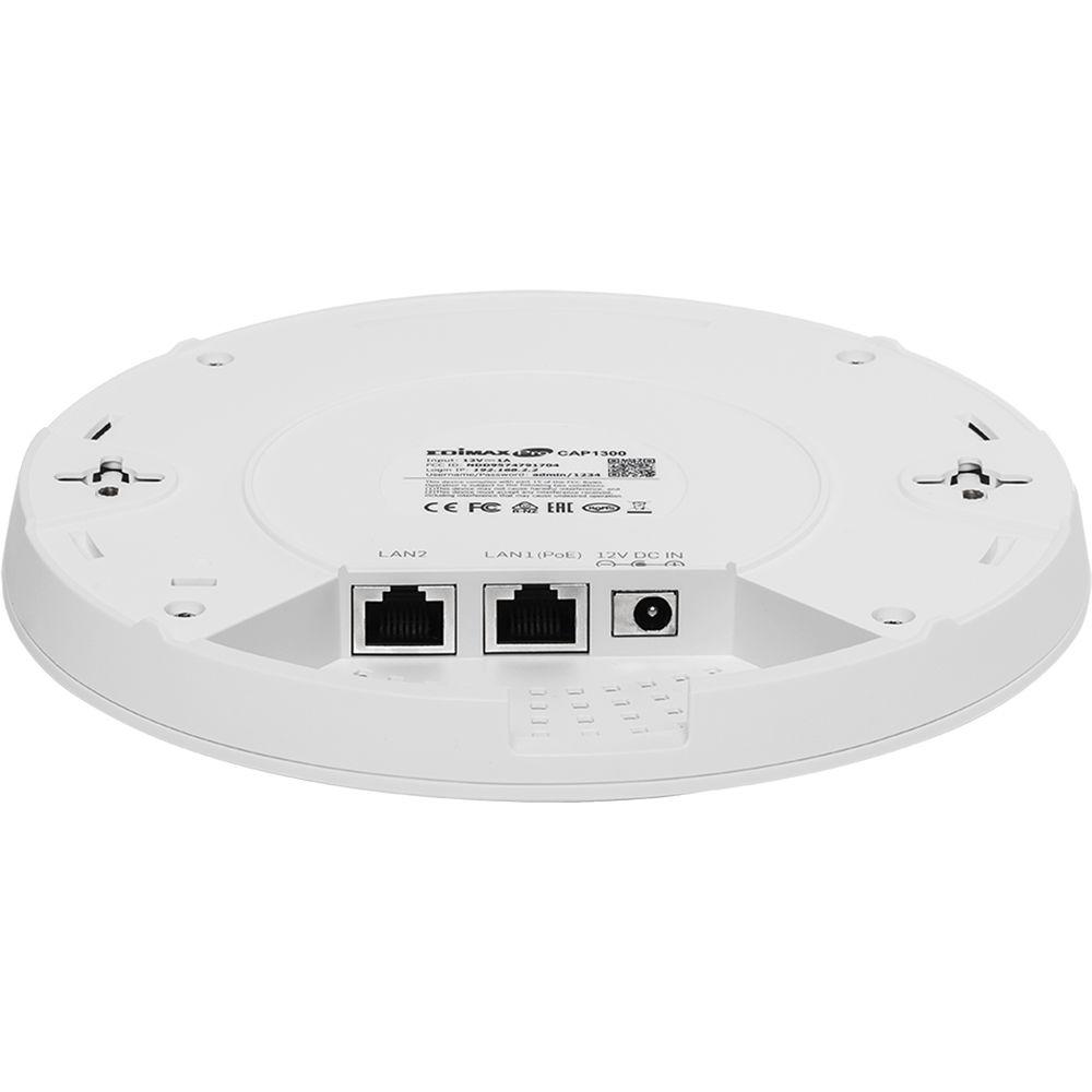 EDIMAX Technology 2 x 2 AC1300 Wave 2 Dual-Band Ceiling-Mount PoE Access Point