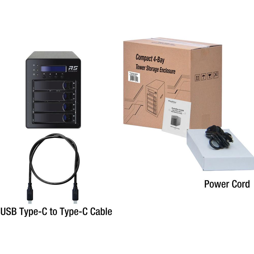 HighPoint RocketStor 6124V 4-Bay USB 3.1 Gen 2 RAID Enclosure
