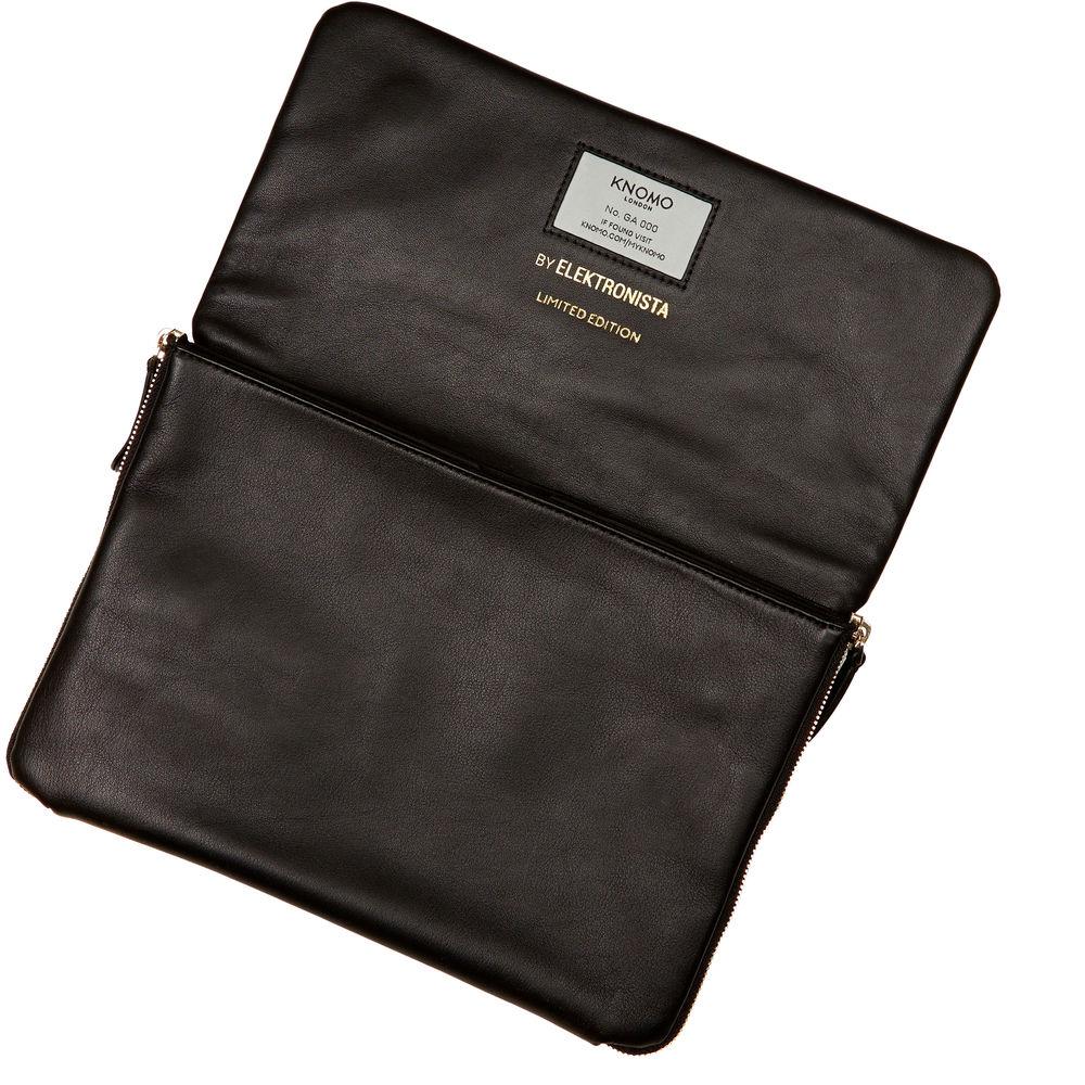 KNOMO USA Elektronista Digital Leather Cross-Body Clutch Bag 10"