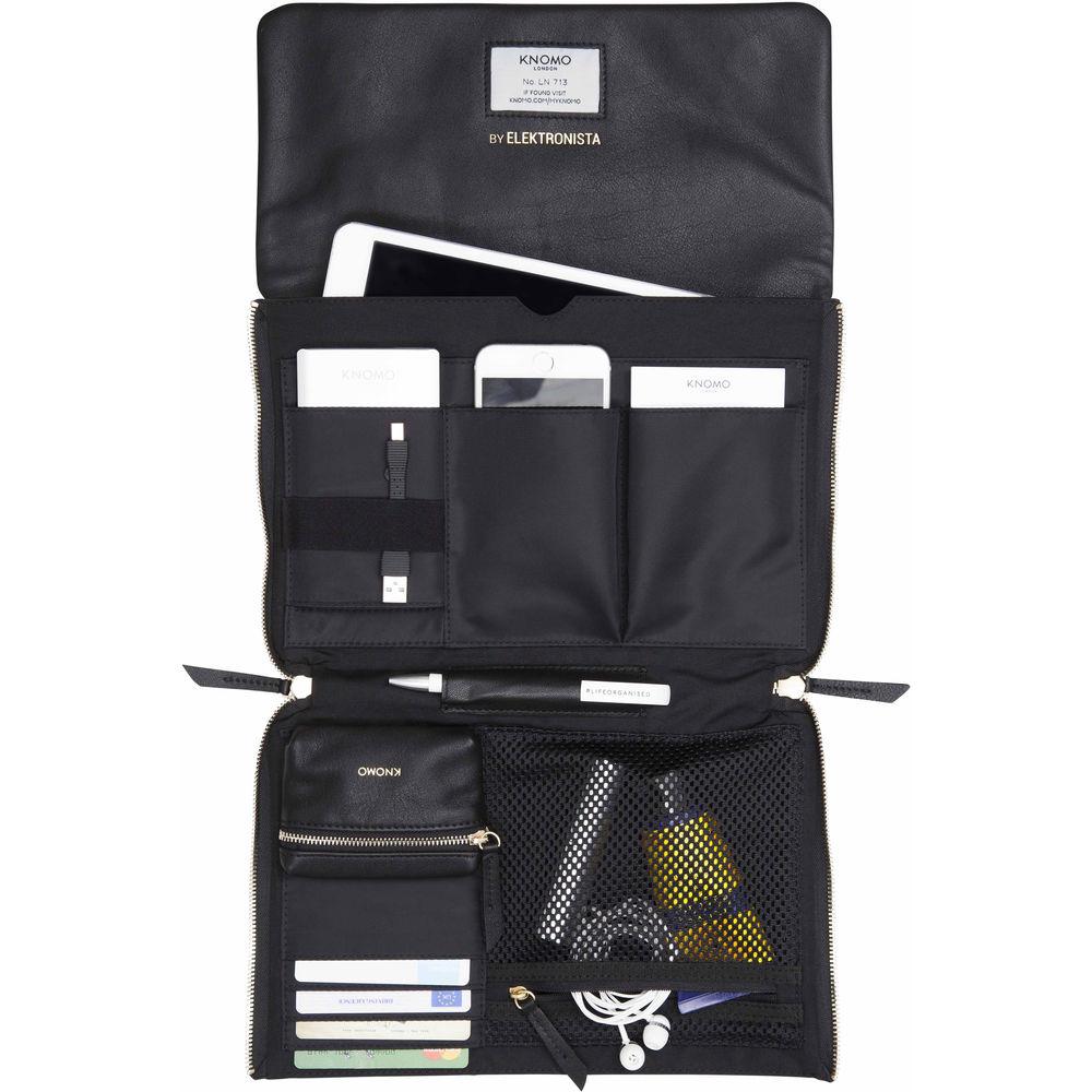 KNOMO USA Elektronista Digital Leather Cross-Body Clutch Bag 10"