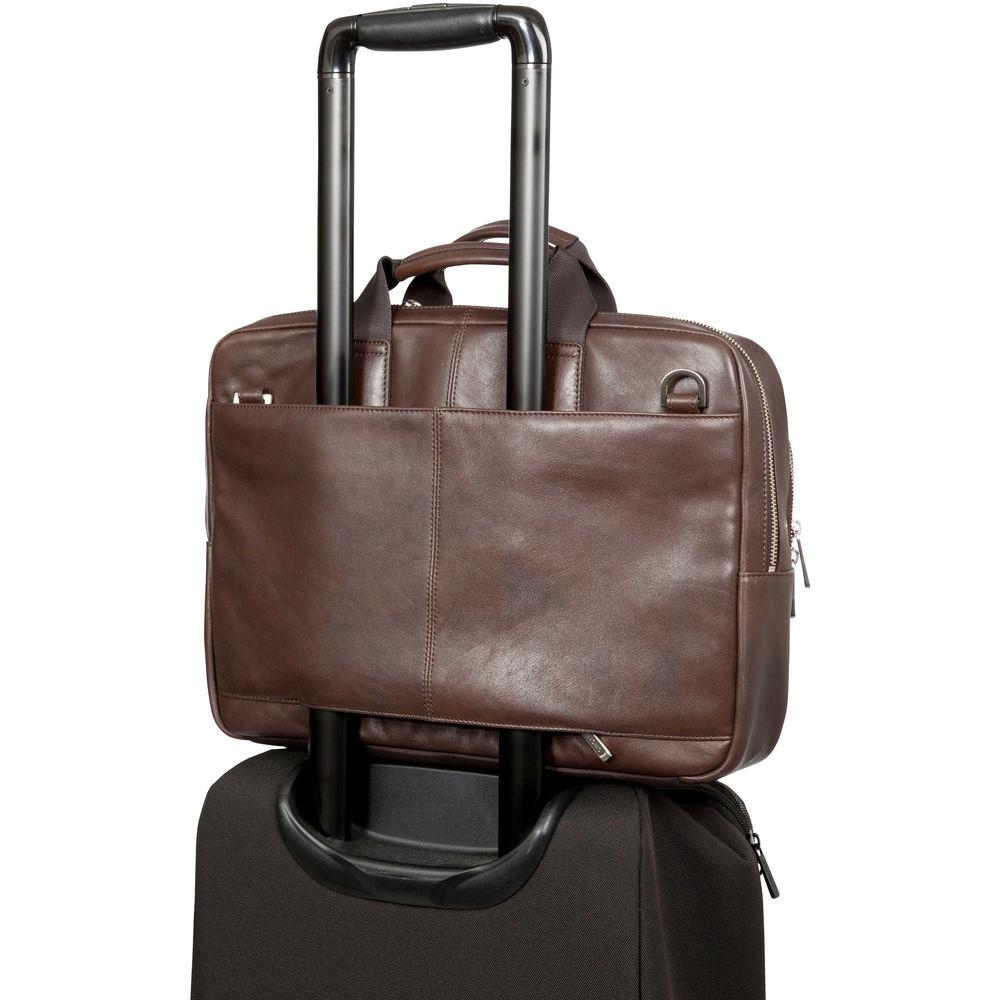 KNOMO USA Newbury Leather Briefcase for 15" Laptop