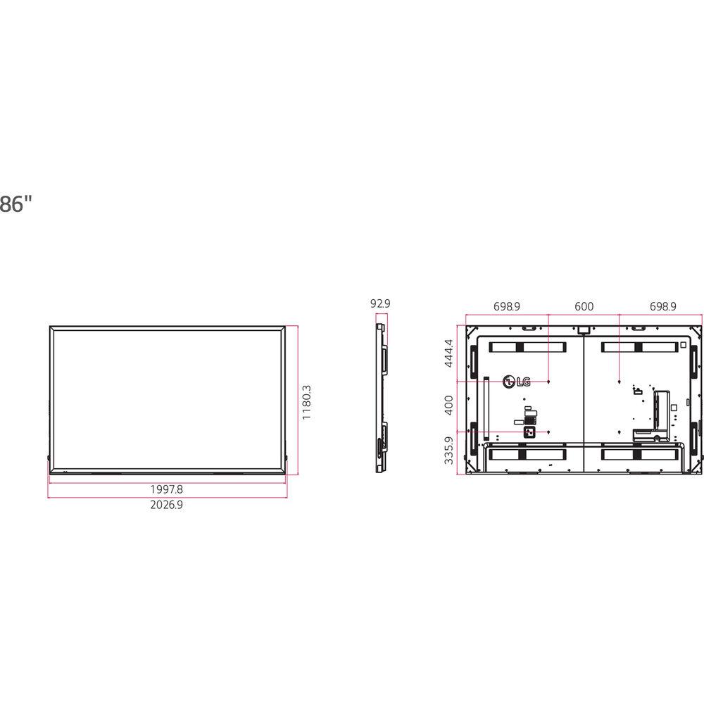 LG 86TR3E-B 86" UHD In-Glass Touch Type Interactive Digital Board