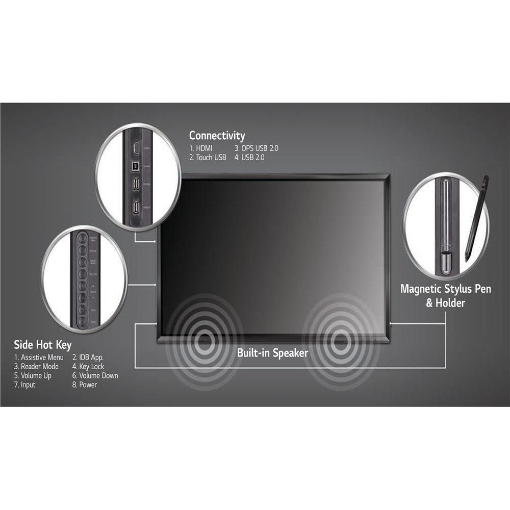 LG 86TR3E-B 86" UHD In-Glass Touch Type Interactive Digital Board