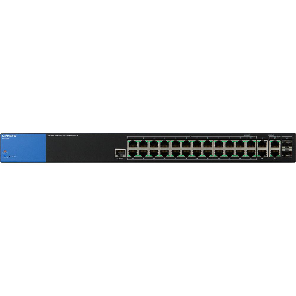 Linksys LGS528P 28-Port Managed Gigabit Ethernet PoE Switch